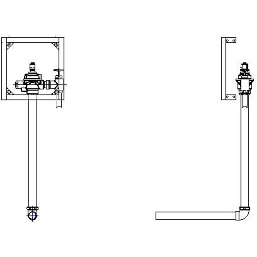 Delta Commercial 1-1/2" Rear Spud Concealed Electronic Flush Valve with Field Adjustable 1.27 GPF to 6.6 GPF - Less Trim Chrome