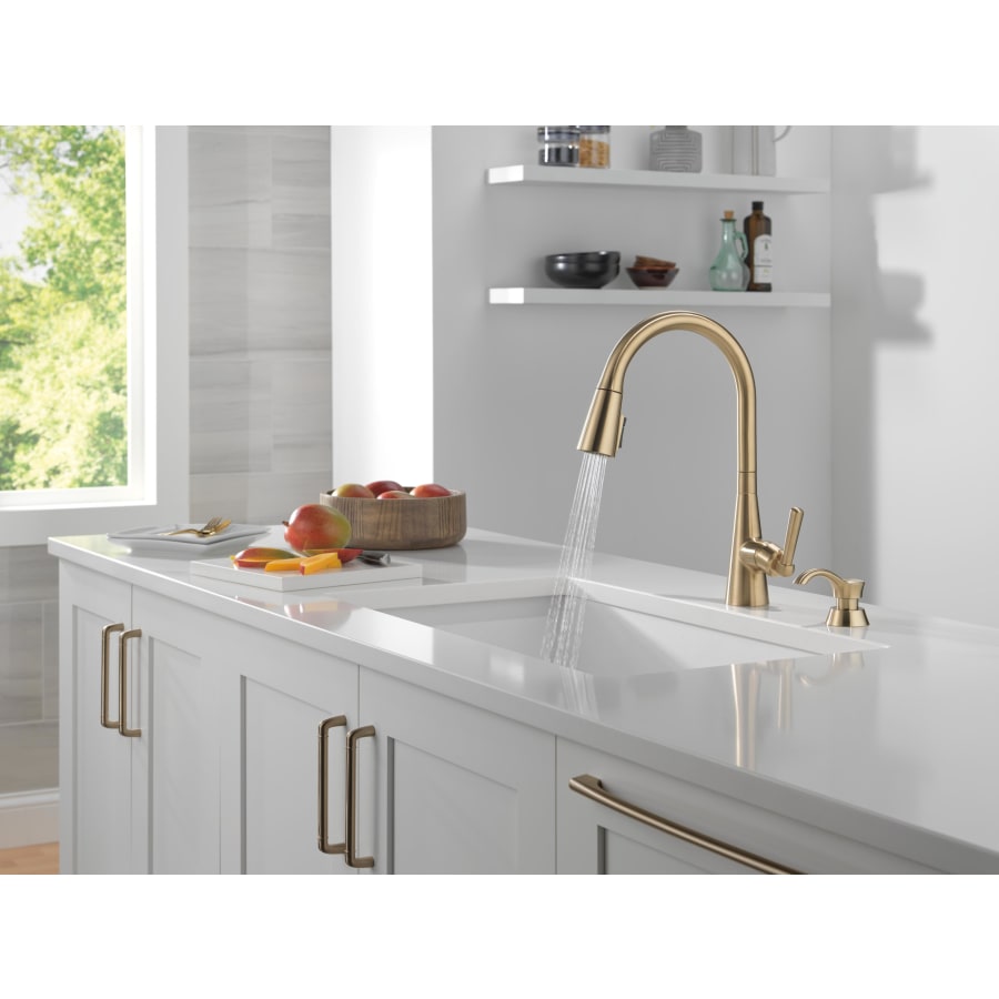 Boyd Gold Single Handle Pull Down Sprayer Kitchen Faucet with ShieldSpray Technology in Champagne Bronze - Thumbnail 2