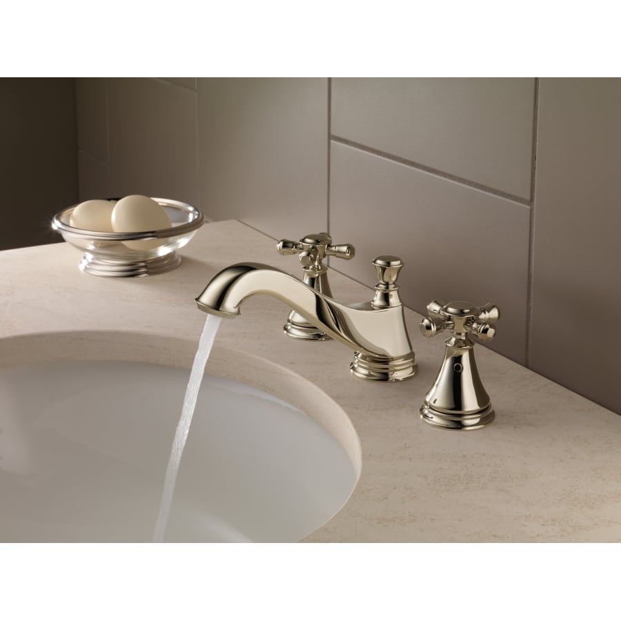 Delta-3595LF-MPU-LHP-Running Faucet in Brilliance Polished Nickel