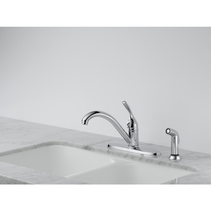 Delta-400-DST-Installed Faucet in Chrome