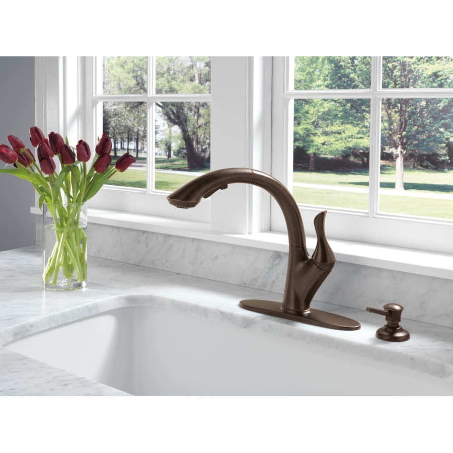 delta-4153-dst-installed-faucet-with-escutcheon-plate-in-venetian-bronze-2975 delta-4153-dst-installed-faucet-with-escutcheon-plate-in-venetian-bronze-2975