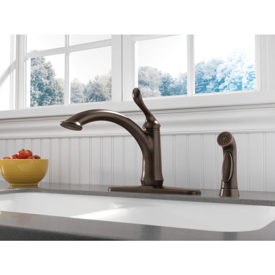 delta-4453-dst-installed-faucet-with-escutcheon-plate-in-venetian-bronze-2507 delta-4453-dst-installed-faucet-with-escutcheon-plate-in-venetian-bronze-2507