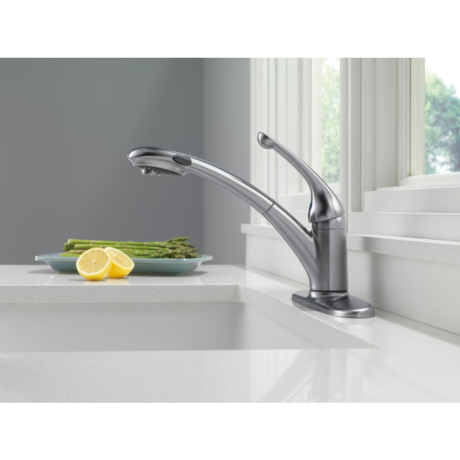 delta-470-dst-installed-faucet-in-arctic-stainless-2117 delta-470-dst-installed-faucet-in-arctic-stainless-2117