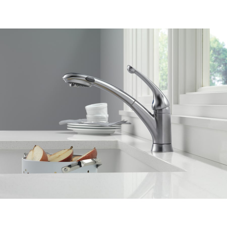 delta-470-dst-installed-faucet-in-arctic-stainless-2852 delta-470-dst-installed-faucet-in-arctic-stainless-2852