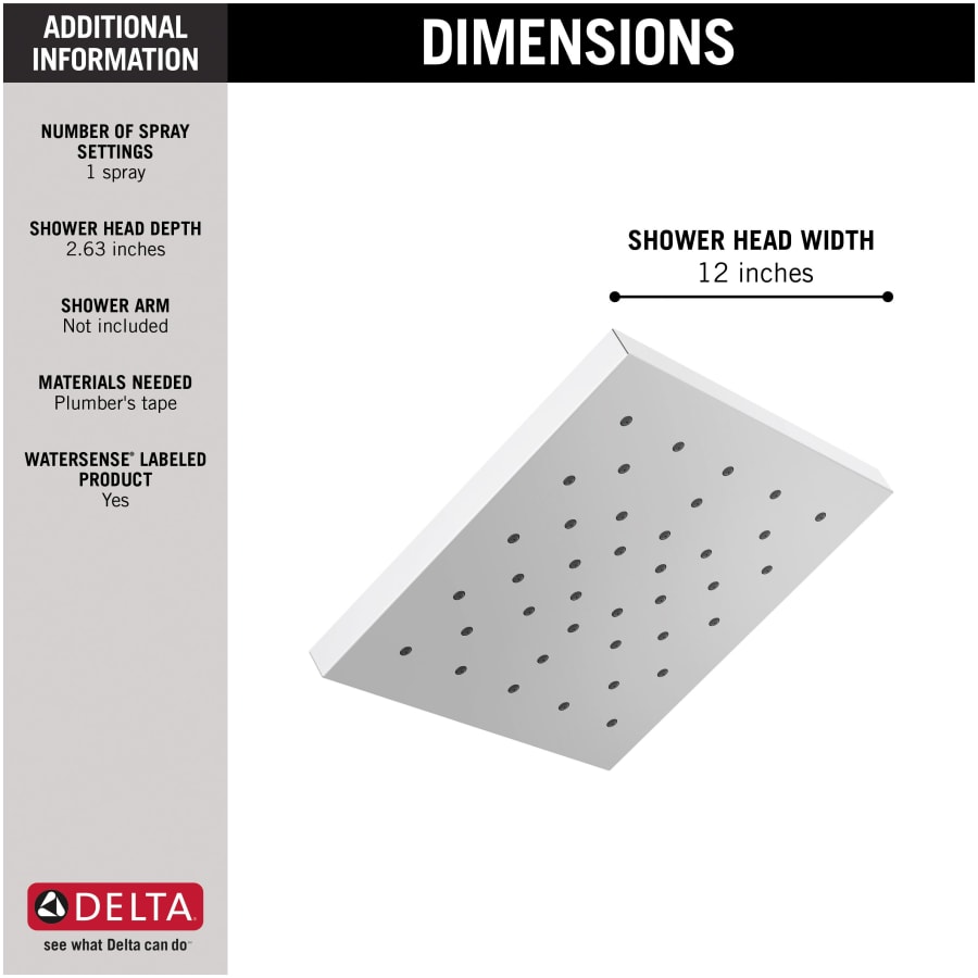 Delta 52161-KS-PR25 Universal Showering UltraSoak 12