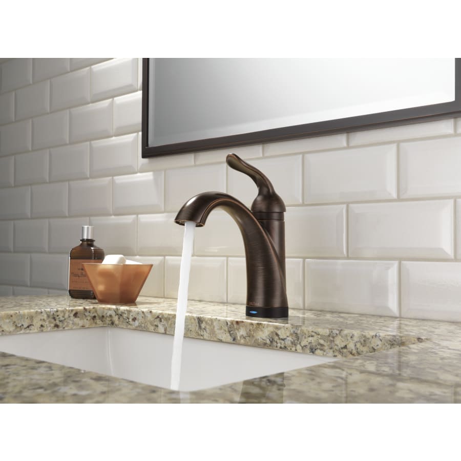 Delta 538T-SS-DST Lahara Single Hole Bathroom Faucet with On Delta 538T-SS-DST Lahara Single Hole Bathroom Faucet with On