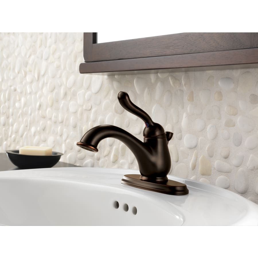 Delta-578-DST-Installed Faucet with Escutcheon Plate in Venetian Bronze