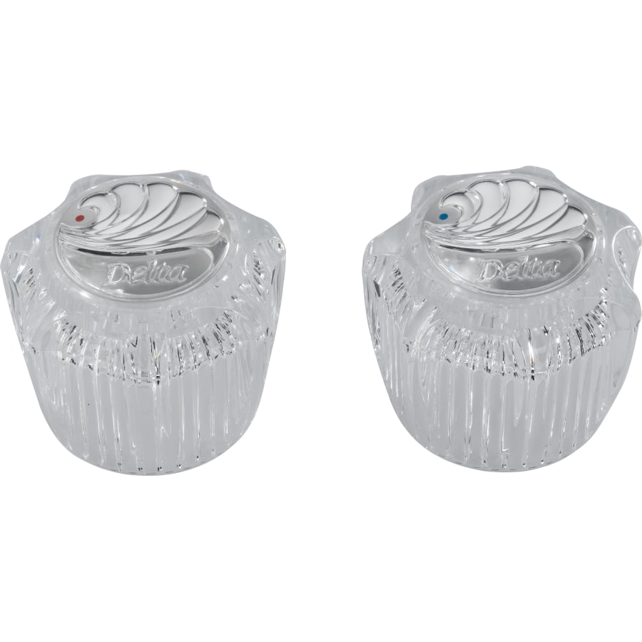 Delta Clear Knob Handles with Buttons na