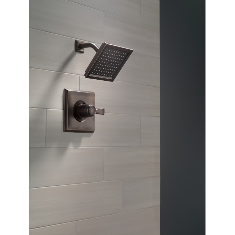 Delta-T14251-Installed Shower Head in Venetian Bronze