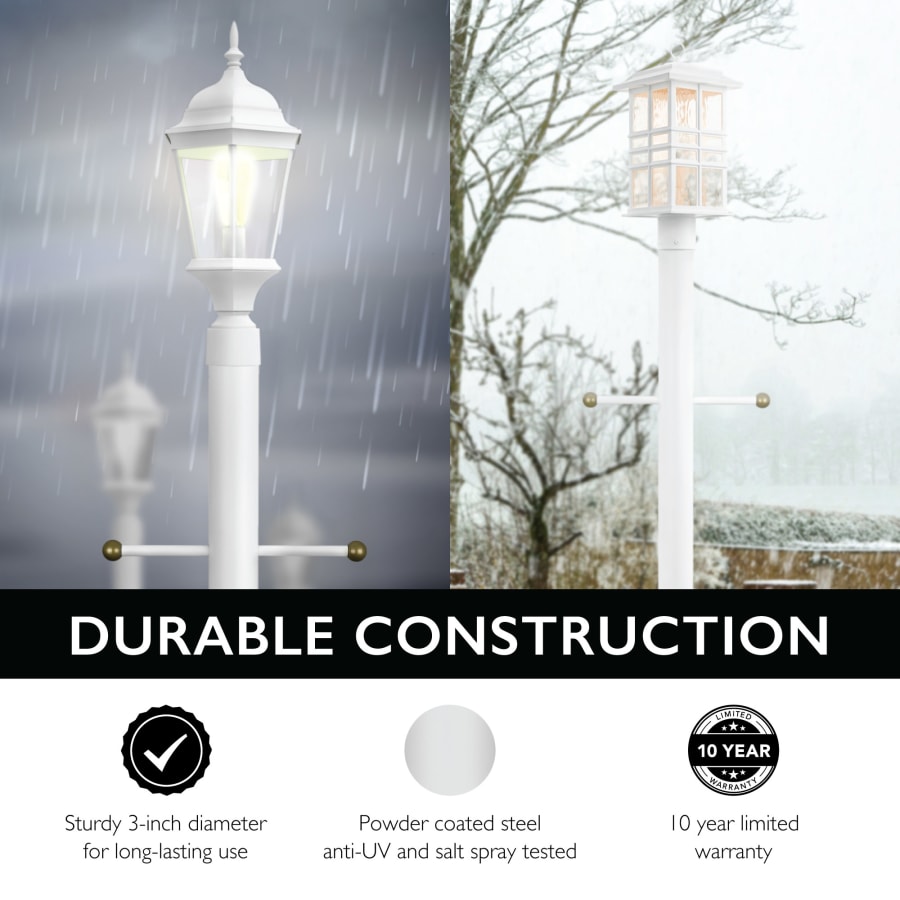 Lamp post construction top