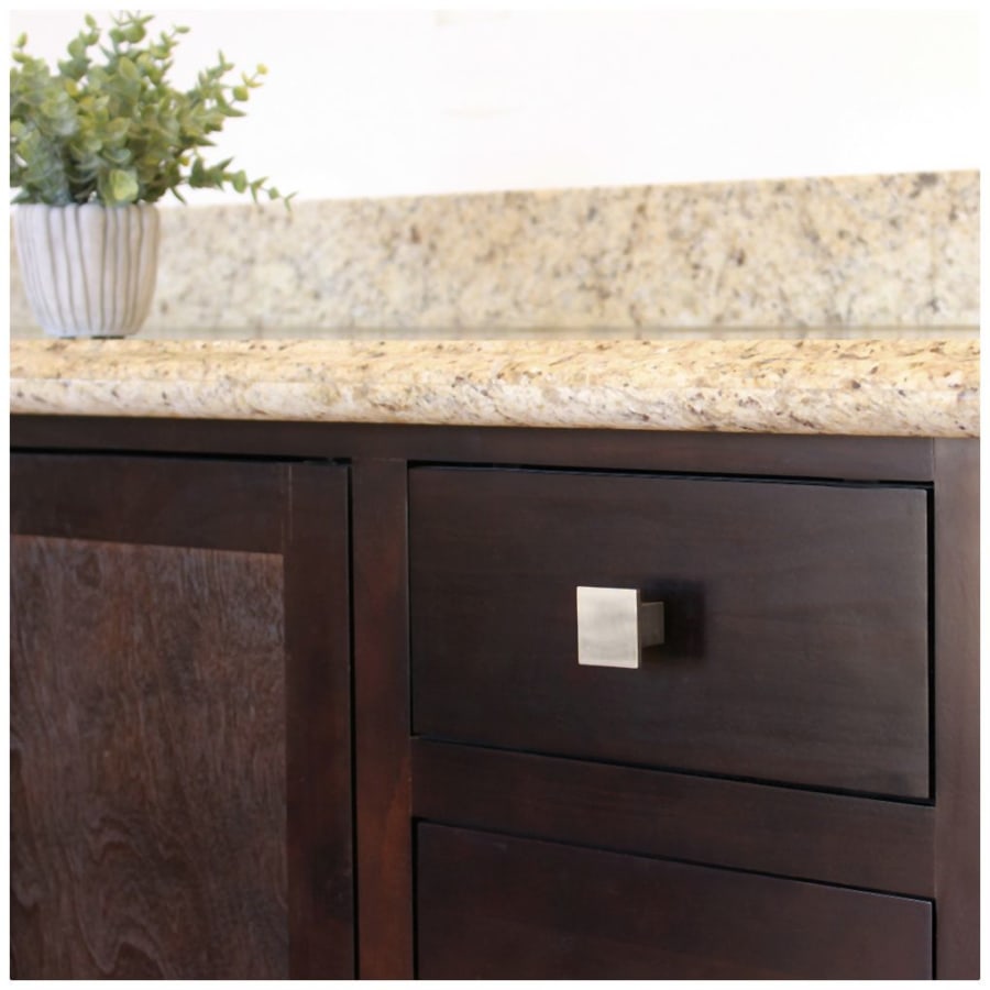 Cubist 1-7/16 in. Brushed Nickel Cabinet Hardware Knob Value Pack (10 per Pack)