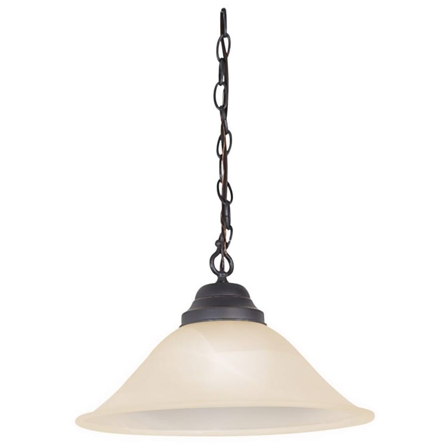 Design House Millbridge 15" Wide Pendant with Alabaster Glass Shade Oil Rubbed Bronze