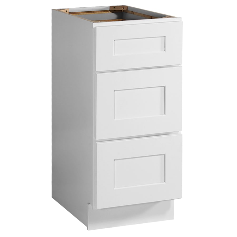 Design House Brookings 15" Wide x 34-1/2" High Base Cabinet with Three Drawers White