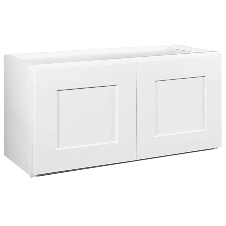 Design House Brookings 30" Wide x 15" High Double Door Bridge Wall Cabinet White