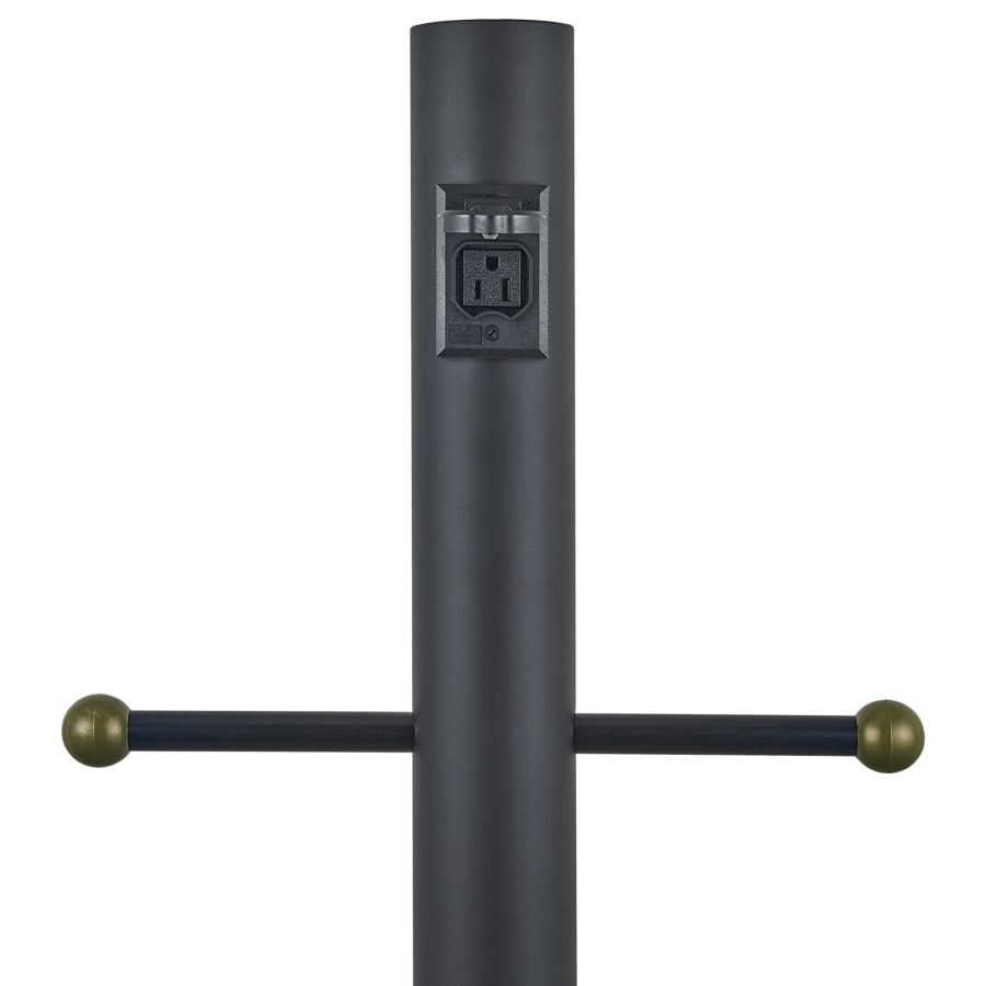 Black Outdoor Lamp Post with Outlet and Photo Eye 589812