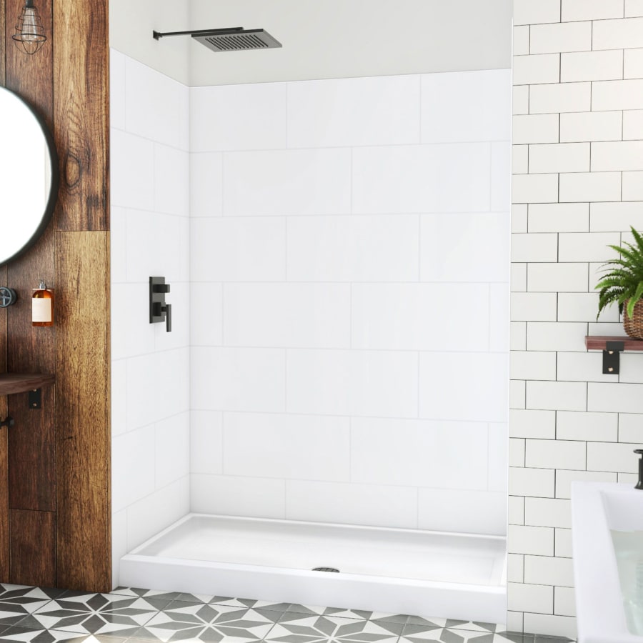 DreamLine DreamStone 84" High x 60" Wide Alcove Shower Module with Shower Wall and Base White