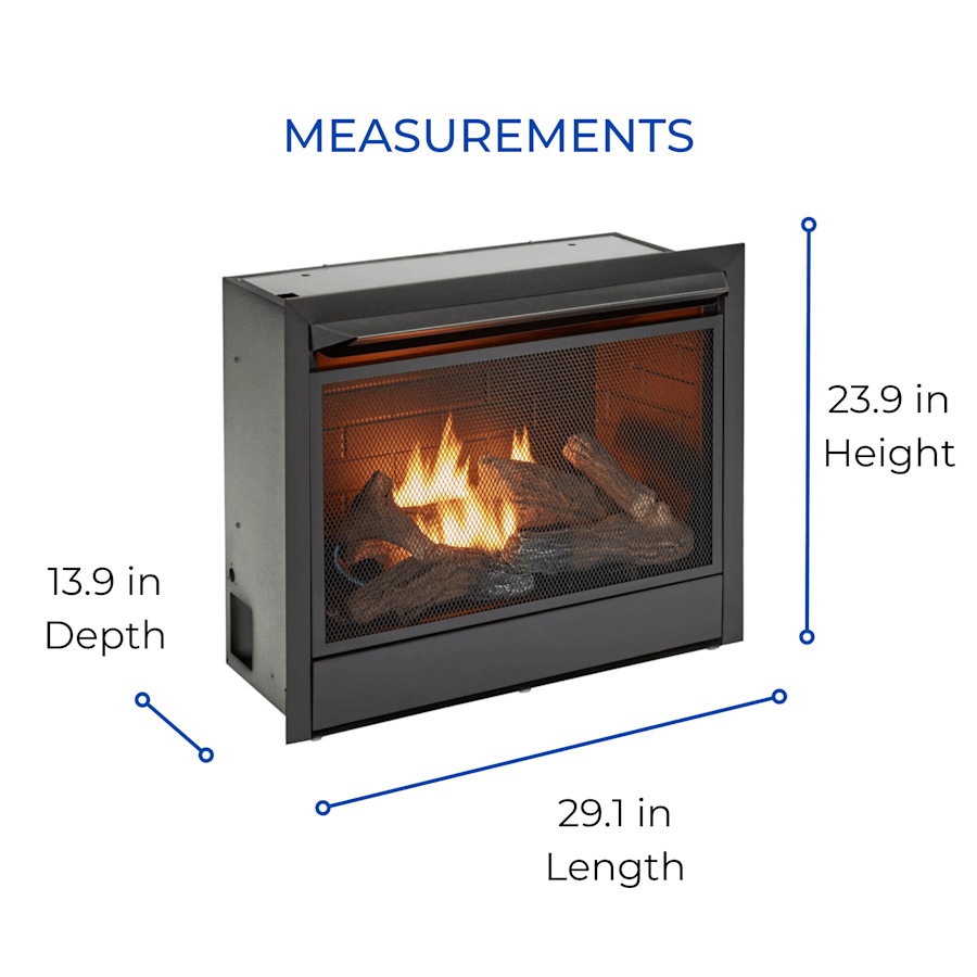 Duluth Forge Dual Fuel Ventless Gas Fireplace Insert - Thumbnail 3