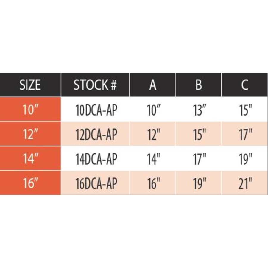 duravent_16dca_ap_measurement_chart_0 duravent_16dca_ap_measurement_chart_0