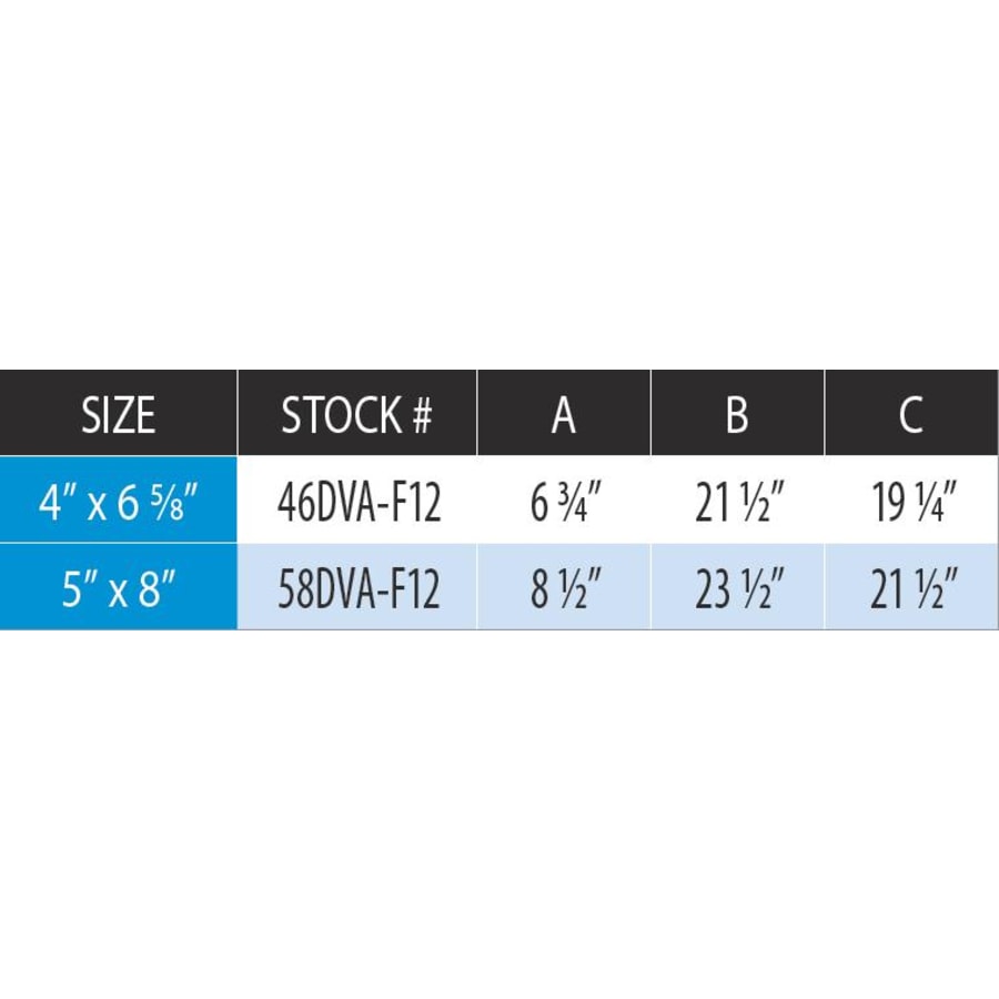 duravent_46dva_f12_measurement_chart_0 duravent_46dva_f12_measurement_chart_0