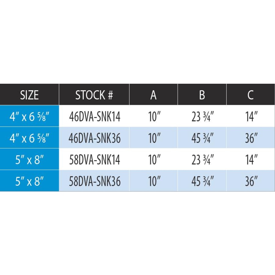duravent_46dva_snk36_measurement_chart_0 duravent_46dva_snk36_measurement_chart_0