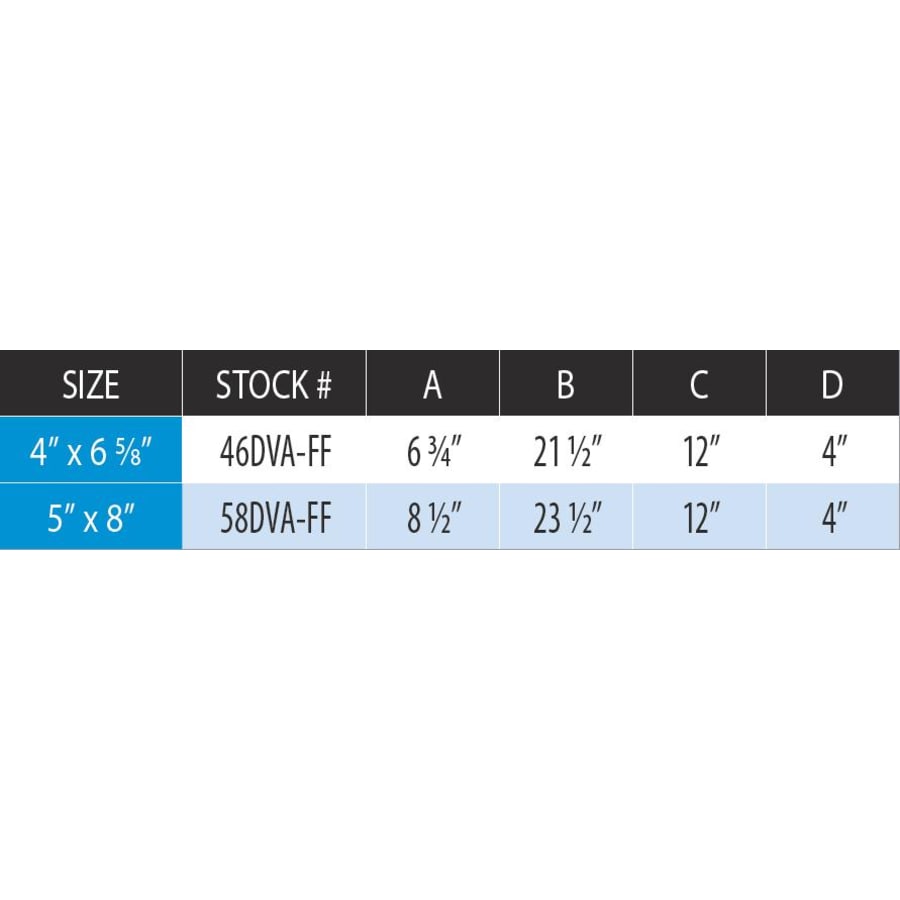 duravent_58dva_ff_measurement_chart_0 duravent_58dva_ff_measurement_chart_0