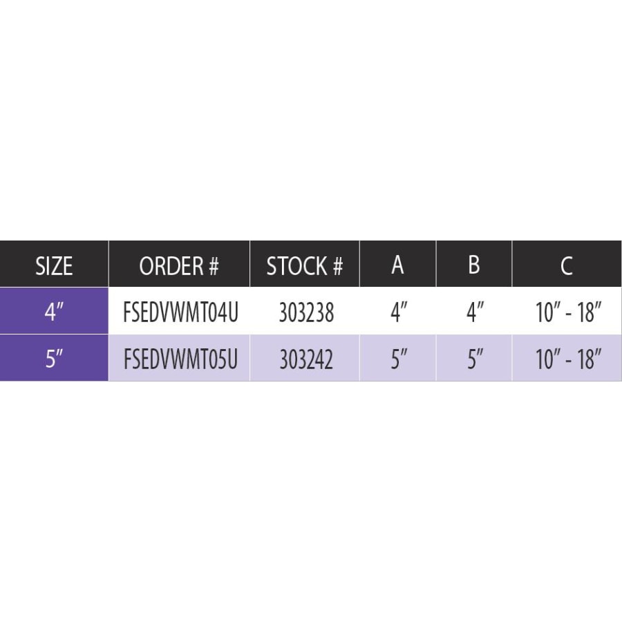 duravent_fsedvwmt05u_measurement_chart_0 duravent_fsedvwmt05u_measurement_chart_0