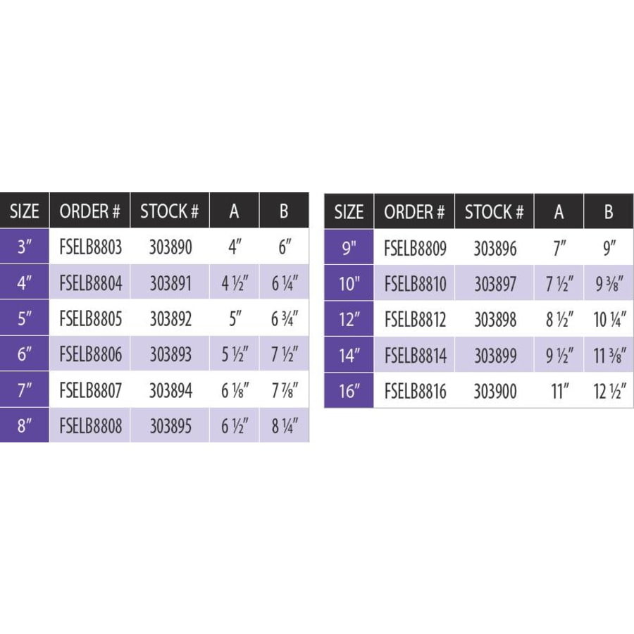duravent_fselb8816_measurement_chart_0 duravent_fselb8816_measurement_chart_0