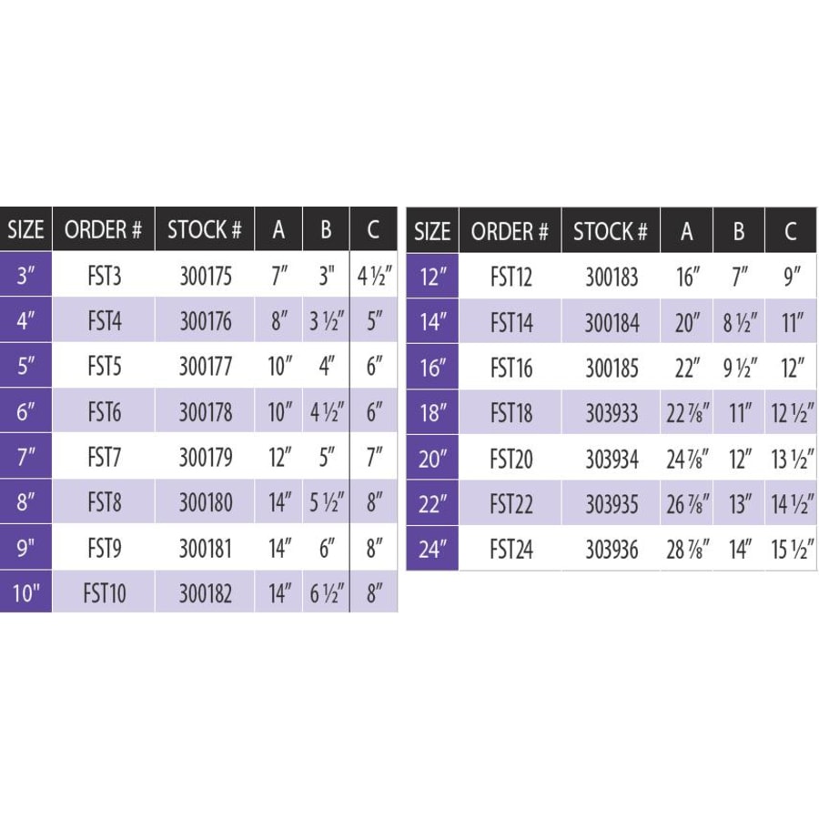 duravent_fst6_measurement_chart_0 duravent_fst6_measurement_chart_0