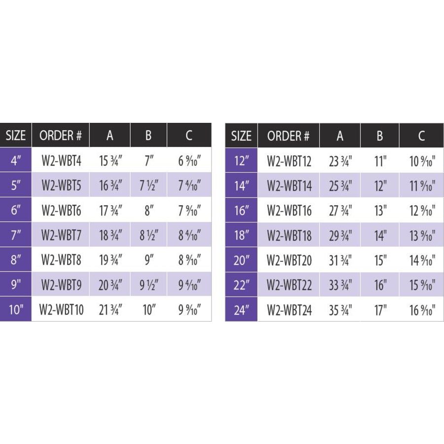 duravent_w2_wbt14_measurement_chart_0 duravent_w2_wbt14_measurement_chart_0