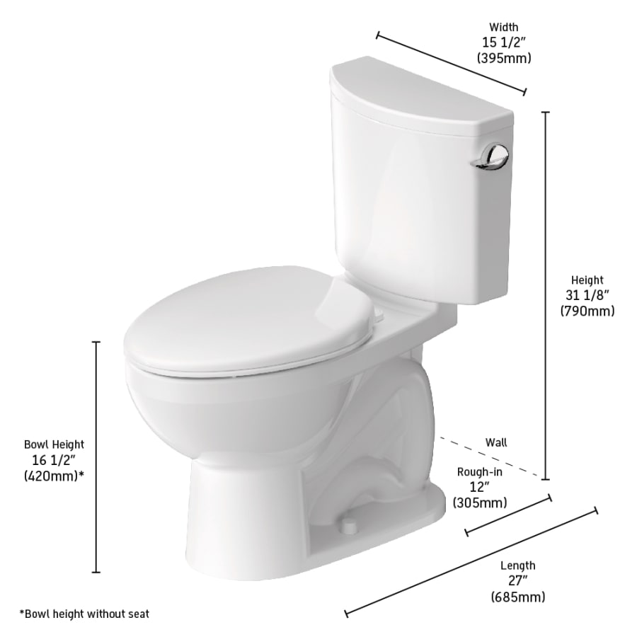 Duravit D4040400 No. 1 PRO 1.28 GPF Two Piece Elongated Toilet with Right  Hand Lever | Ferguson Home, image size:900x900