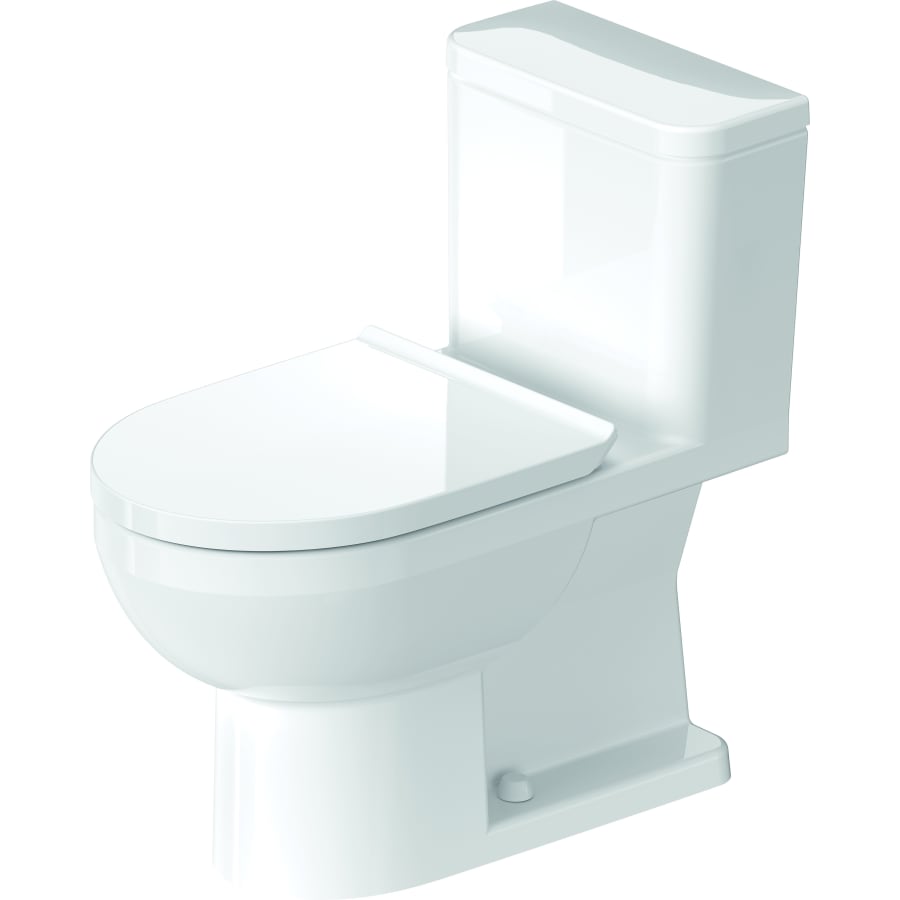 Duravit No.1 1.28 GPF One Piece Elongated Chair Height Toilet with Left Hand Lever - Seat Included White