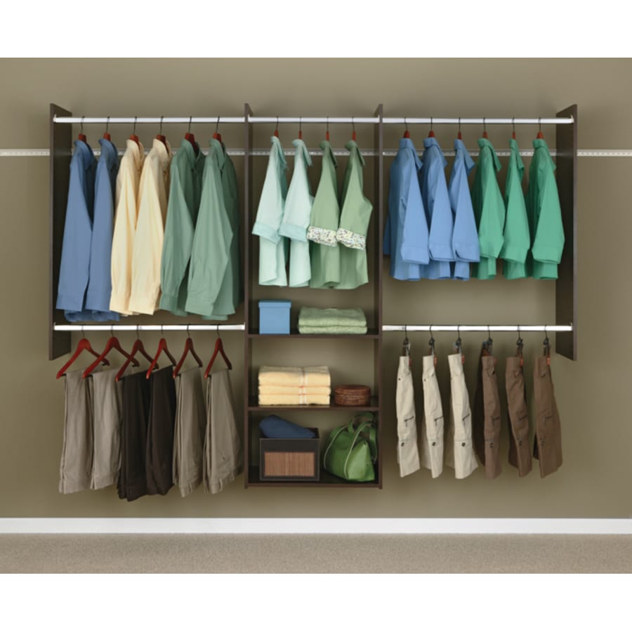 Easy Track 4 to 8 Foot Wide Deluxe Closet System Starter Kit - Thumbnail 4