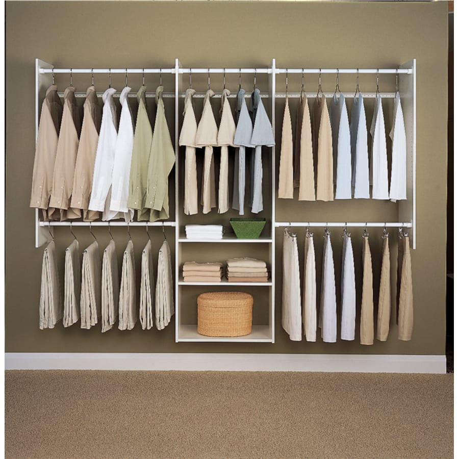 Easy Track 4 to 8 Foot Wide Deluxe Closet System Starter Kit - Thumbnail 3