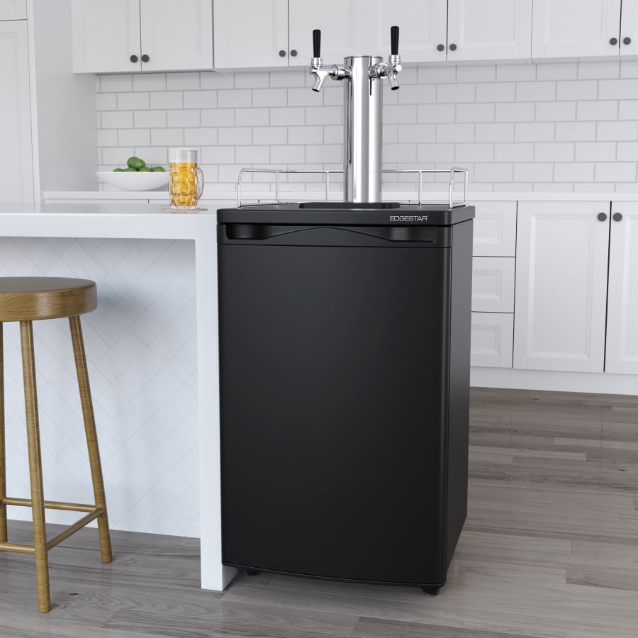 Edgestar kc2000twin 20 inch wide dual tap kegerator hot sale