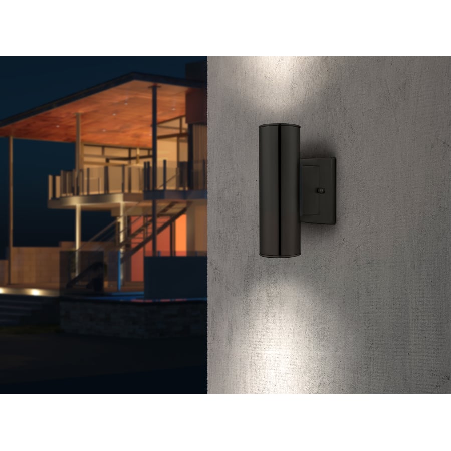 Eglo Lighting 200033A Riga 2 Light Outdoor Wall Light Matte Black