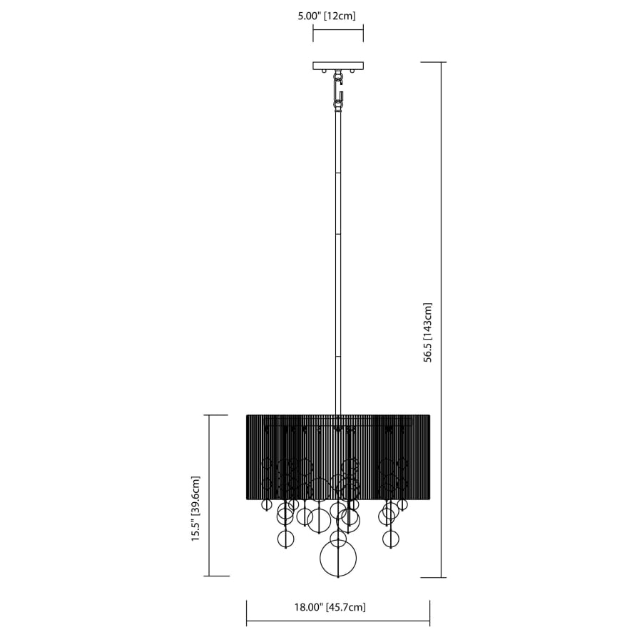 Elan-Imbuia Pendant-Line Drawing
