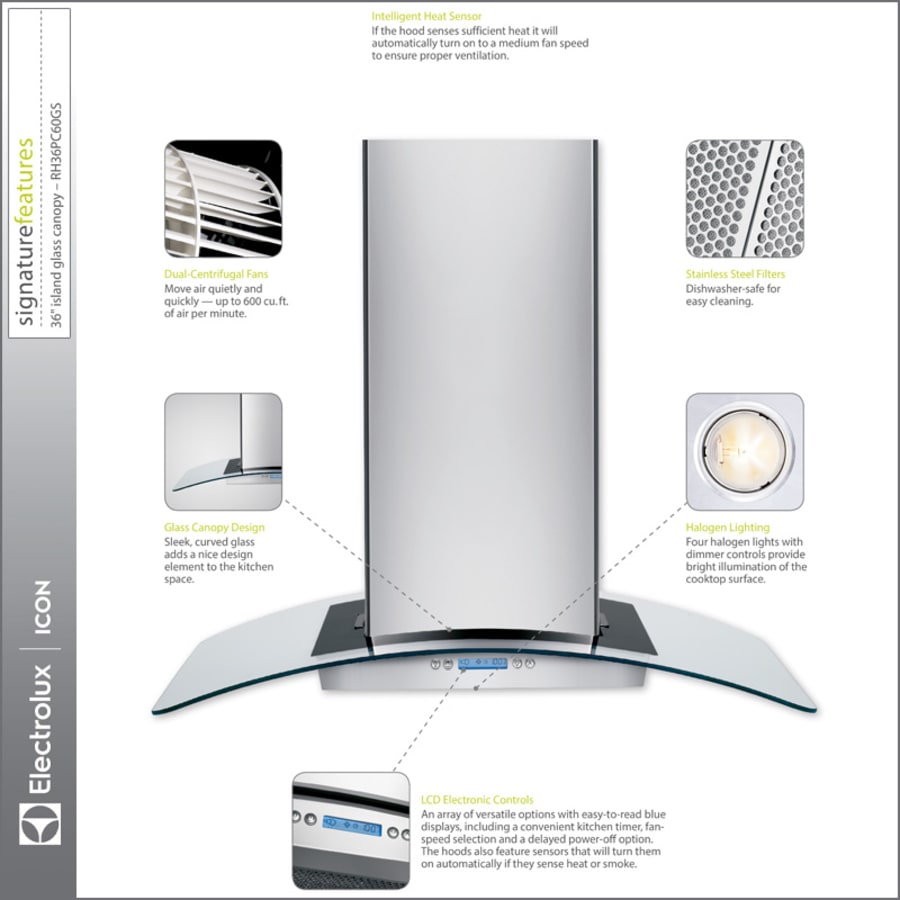 Electrolux canopy rangehood shop