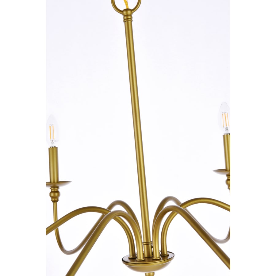 Elegant Lighting LD5006D36BR Rohan 6 Light 36 Wide Taper Build