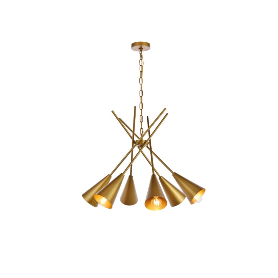 Elegant Lighting LD651D32BRK Casen 6 Light 32