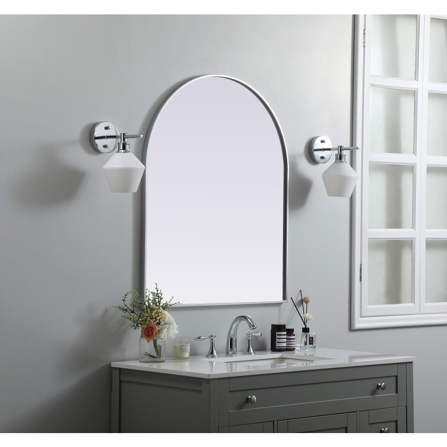 Elegant Metal Frame Arch Mirror 30x36 in. in Silver MR1A3036SIL