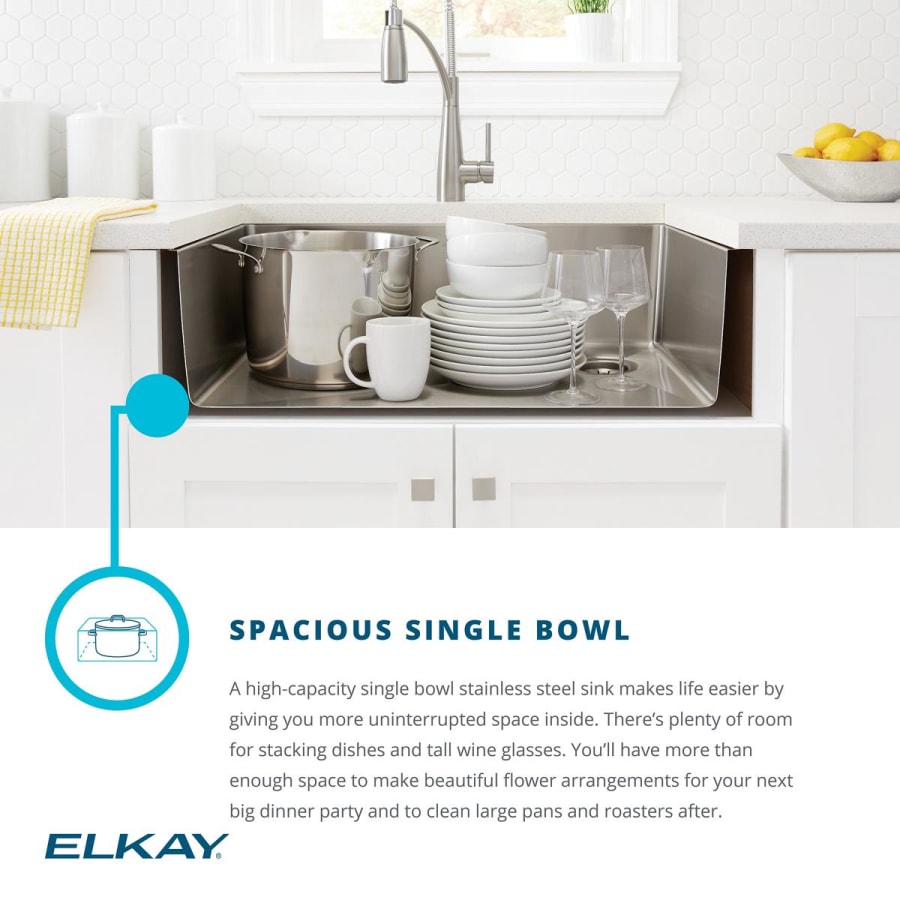 Elkay ECTSRS33229TFC Crosstown 33 Undermount Single Basin Build