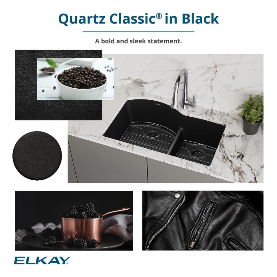 Elkay ELGHU3322RBK0C Quartz Classic 33