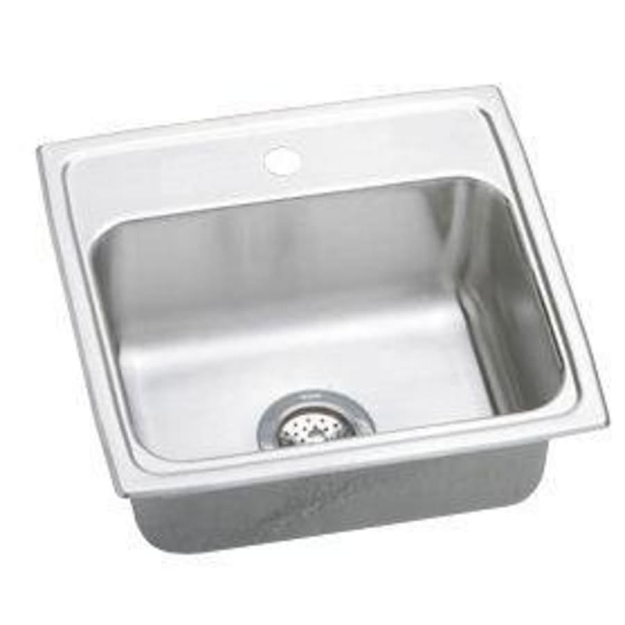 Gourmet Drop-In Stainless Steel 20 in. 1-Hole Single Bowl Kitchen Sink