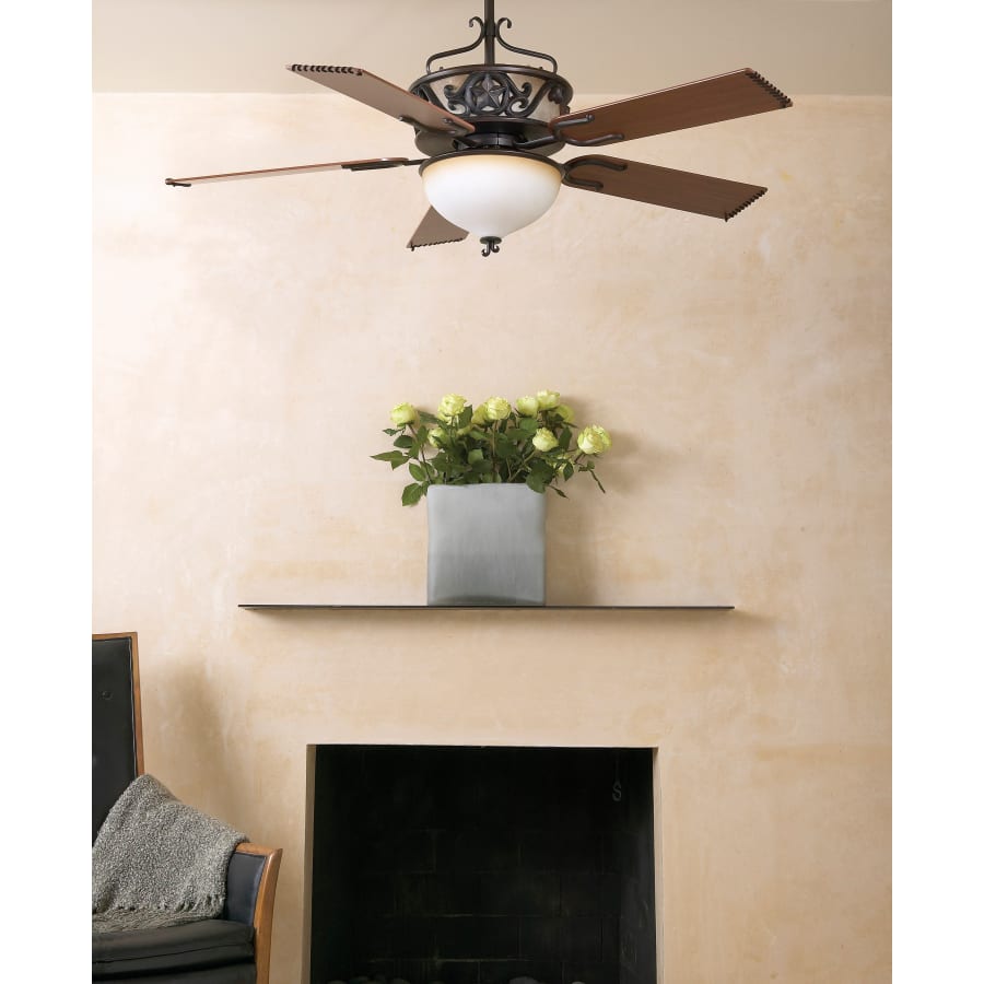 Ellington Fans 17428 Lone Star 5 Blade 52 Ceiling Fan - Blades, Wall  Control, Handheld Remote Control, Uplight and Downlight Included  Ferg