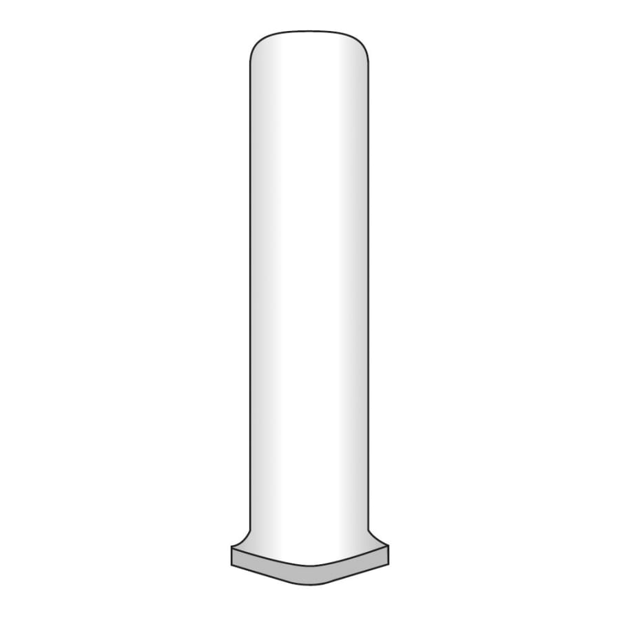 Emser Citadel Ivory Porcelain Cove Corner Tile (1-in x 6-in)