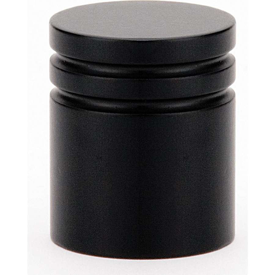 Emtek Metric 1 Inch Cylindrical Cabinet Knob from the Contemporary Collection Flat Black