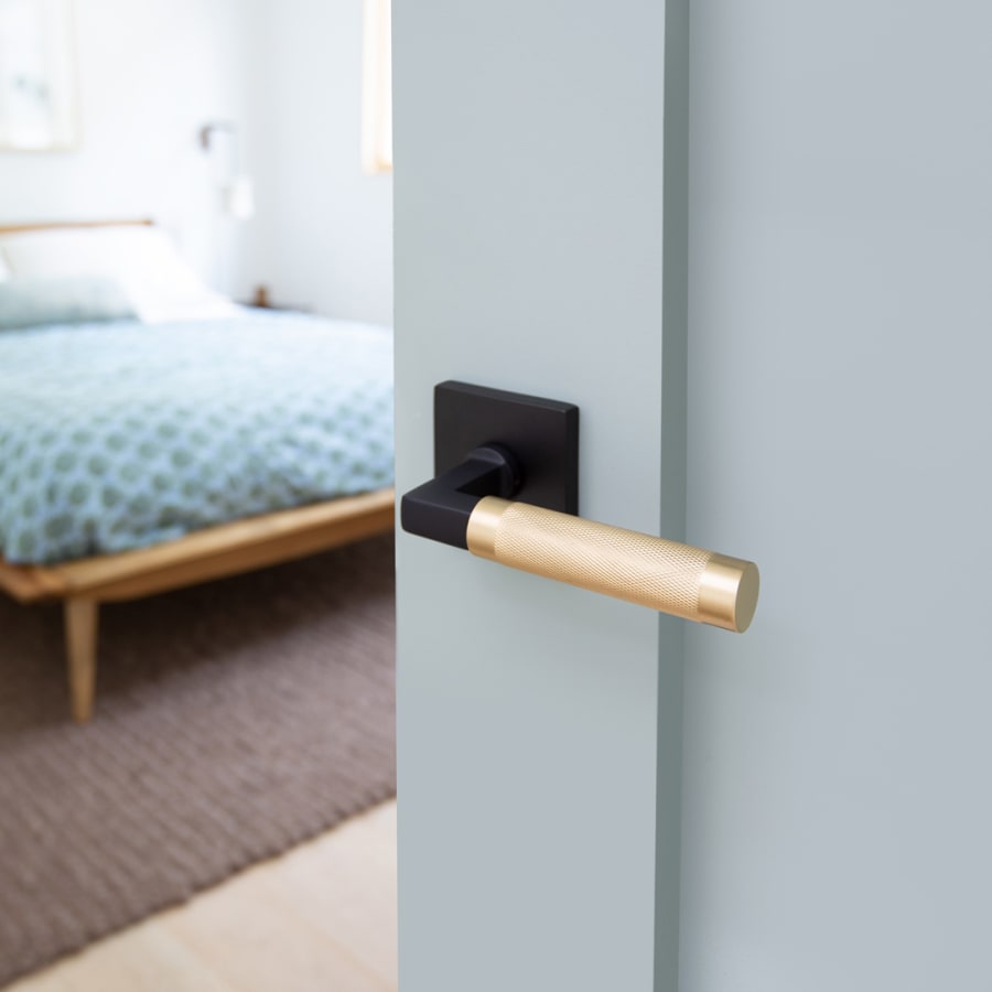 emtek-c520kn-satin-brass-lever-with-flat-black-rose-184 emtek-c520kn-satin-brass-lever-with-flat-black-rose-184