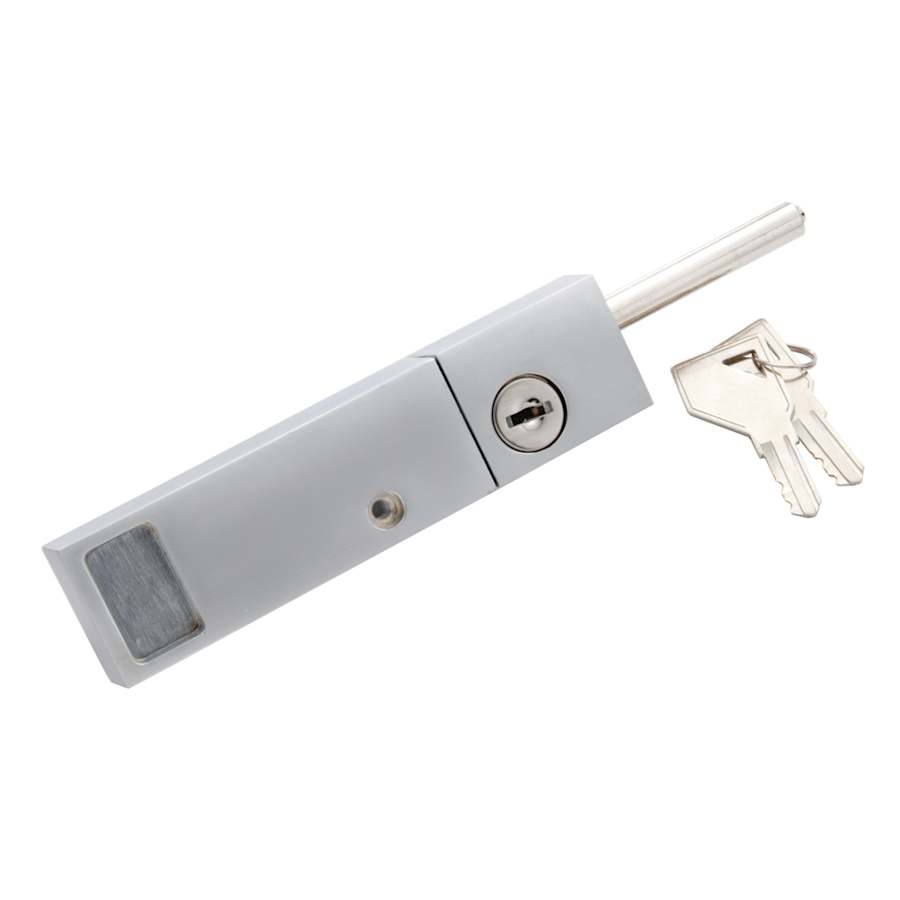 First Watch Keyed Patio Sliding Door Lock with Rotating Bolt Keyed Alike Option Chrome