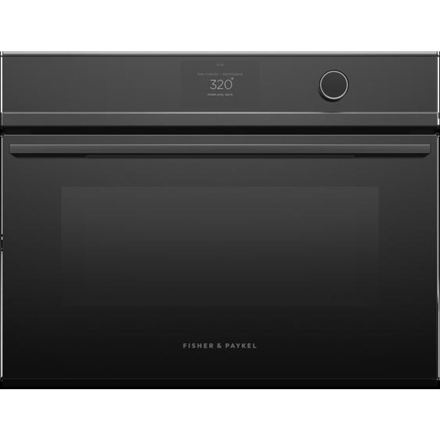 Fisher and Paykel Series 9 24 Inch Wide 1.7 Cu. Ft. Electric Combi Oven Black