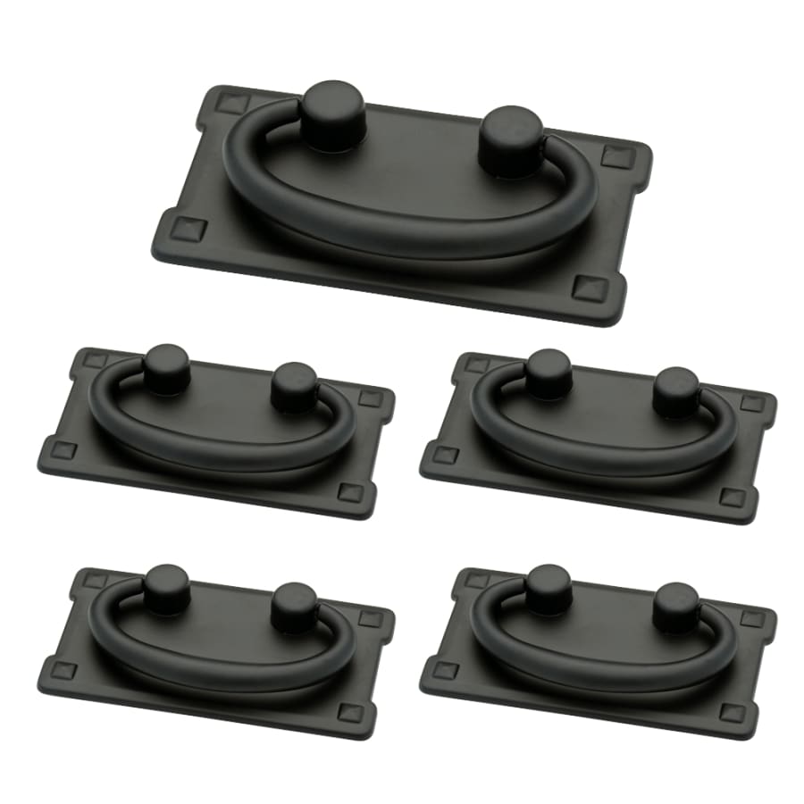 Franklin Brass Horizontal Bail 3 Inch Center to Center Drop Cabinet Pull - 5 Pack Matte Black